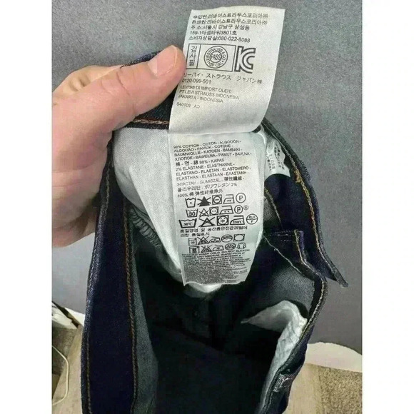 Levis 415 Jeans Women's 31 Relaxed Bootcut Mid Rise Blue Denim Stretch Dark Wash - Picture 3 of 8